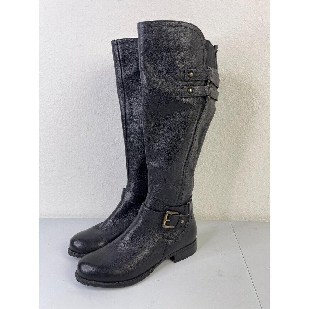 NATURALIZER Women's Jackie Wide Calf Boots Black Size 4